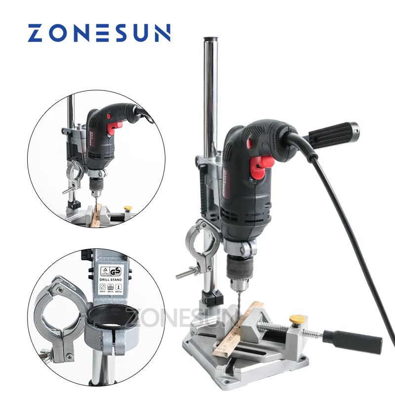 Woodworking Clamp - ZONESUN Uchwyt z mocowanym elektrycznym wiertłem,