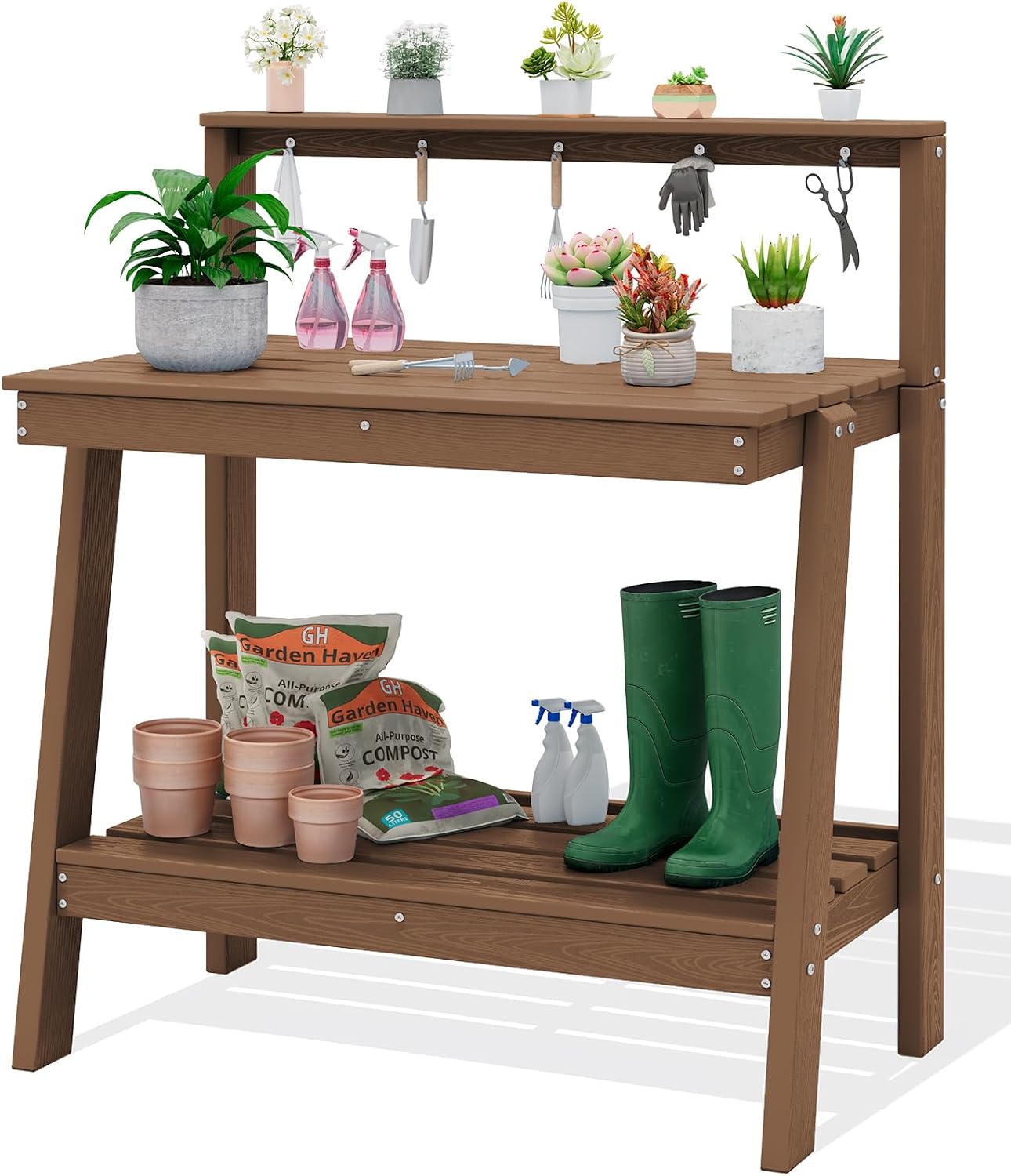 Woodworking Bench - Stół do przesadzania roślin na zewnątrz,
