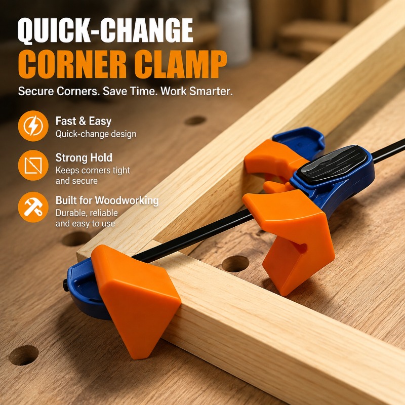 Woodworking Clamp - Szybkozaciskowy adapter z uchwytem narożnym, szybkozaciskowy
