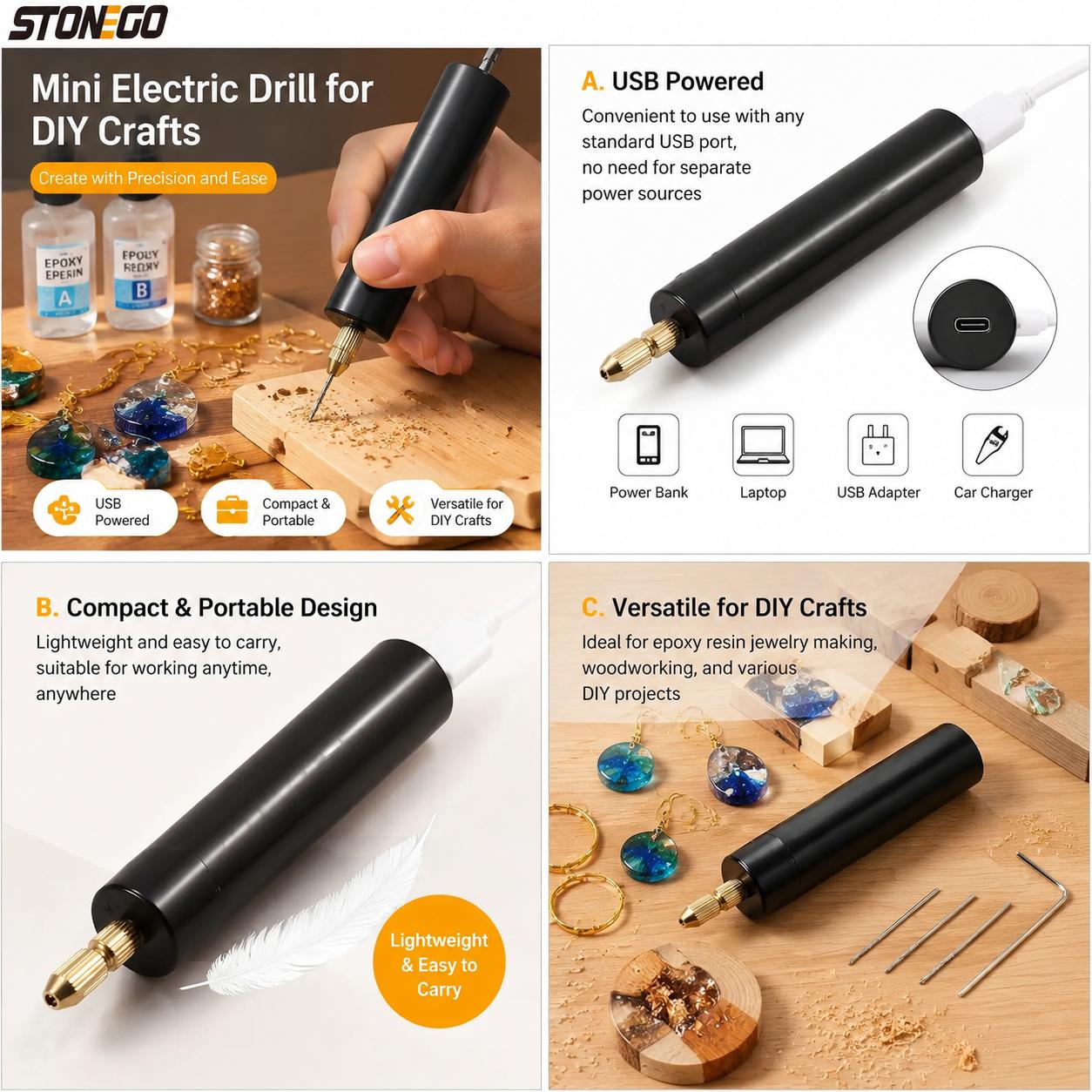 Mini wiertarka elektryczna zas – Woodworking Epoxy recenzja i cena