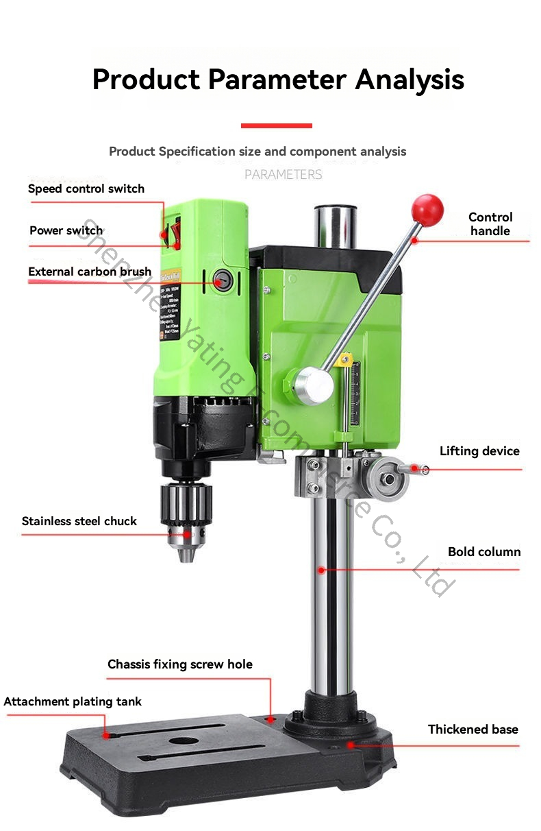 Wiertarka stołowa 220V 1050W,  – Woodworking Bench recenzja i cena