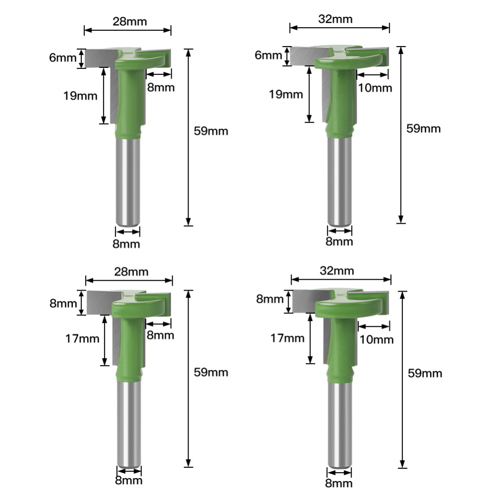 Zestaw frezów do rowków T-kszt – Router Bits For Woodworking recenzja i cena
